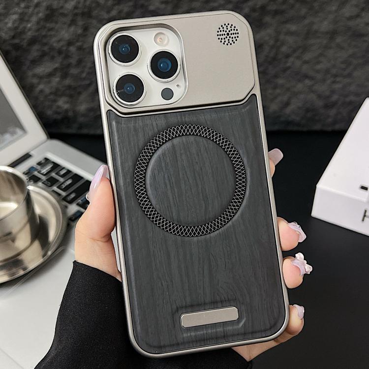 Custodia magnetica antiurto per telefono in PC con effetto legno., For iPhone 15 Pro Max, For iPhone 15 Pro, For iPhone 15 Plus / 14 Plus, For iPhone 15