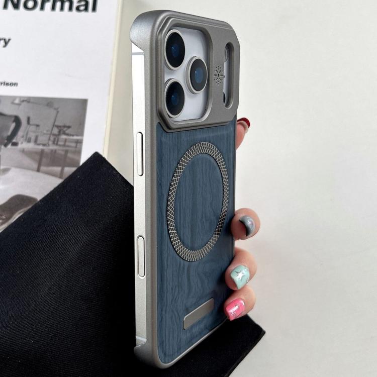Custodia magnetica antiurto per telefono in PC con effetto legno., For iPhone 17 Pro Max, For iPhone 17 Pro, For iPhone 17, For iPhone Air
