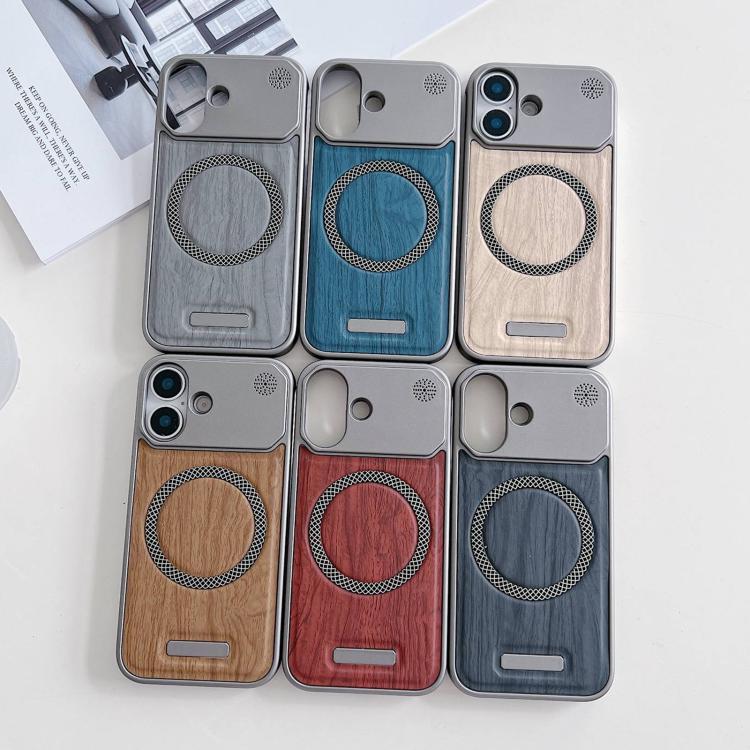 Custodia magnetica antiurto per telefono in PC con effetto legno., For iPhone 15 Pro Max, For iPhone 15 Pro, For iPhone 15 Plus / 14 Plus, For iPhone 15