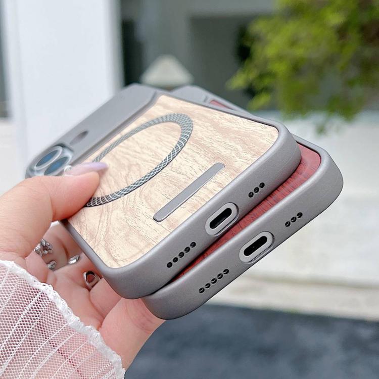 Custodia magnetica antiurto per telefono in PC con effetto legno., For iPhone 15 Pro Max, For iPhone 15 Pro, For iPhone 15 Plus / 14 Plus, For iPhone 15
