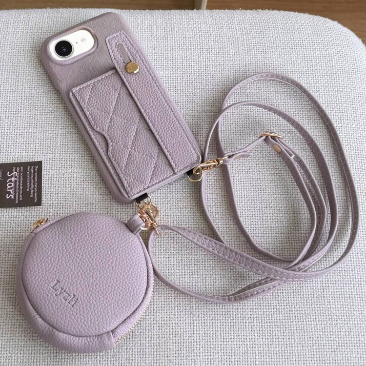 Custodia per telefono in PU con cinturino a motivo a rombi, scomparto per carte e piccolo portafoglio., For iPhone 17e / 16e, For iPhone 17 Pro Max