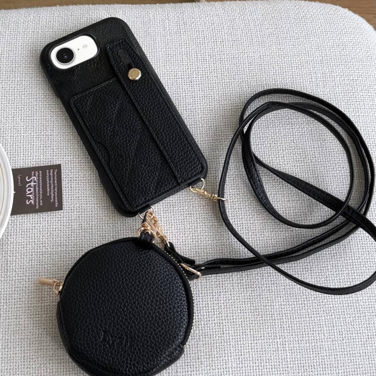 Custodia per telefono in PU con cinturino a motivo a rombi, scomparto per carte e piccolo portafoglio., For iPhone 17e / 16e, For iPhone 17 Pro Max
