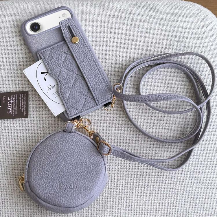 Custodia per telefono in PU con cinturino a motivo a rombi, scomparto per carte e piccolo portafoglio., For iPhone Air, For iPhone 16 Pro Max