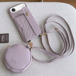 Custodia per telefono in PU con cinturino a motivo a rombi, scomparto per carte e piccolo portafoglio., For iPhone Air, For iPhone 16 Pro Max