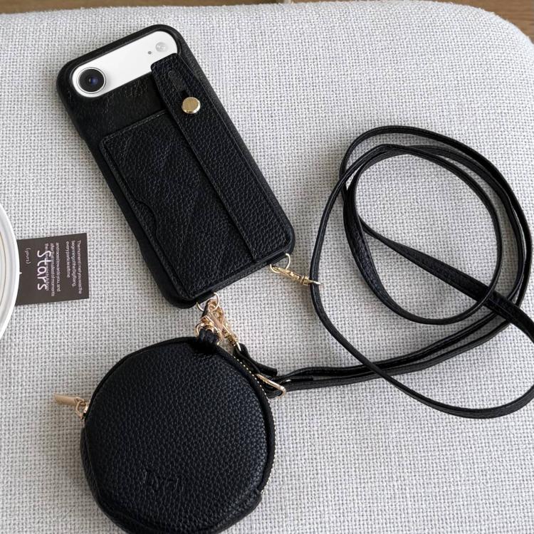 Custodia per telefono in PU con cinturino a motivo a rombi, scomparto per carte e piccolo portafoglio., For iPhone Air, For iPhone 16 Pro Max