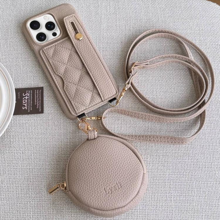 Custodia per telefono in PU con cinturino a motivo a rombi, scomparto per carte e piccolo portafoglio., For iPhone 13 Pro Max, For iPhone 13 Pro