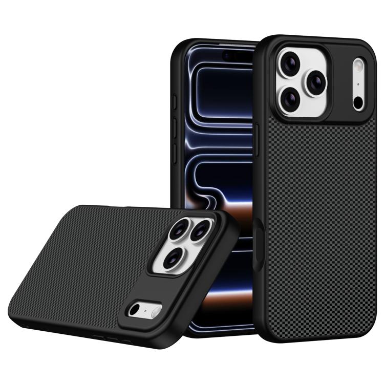 Custodia per telefono magnetica antiurto in TPU con texture effetto fibra di carbonio e bordi morbidi in TPU., For iPhone 17 Pro Max, For iPhone 17 Pro, For iPhone 17, For iPhone 16 Pro Max