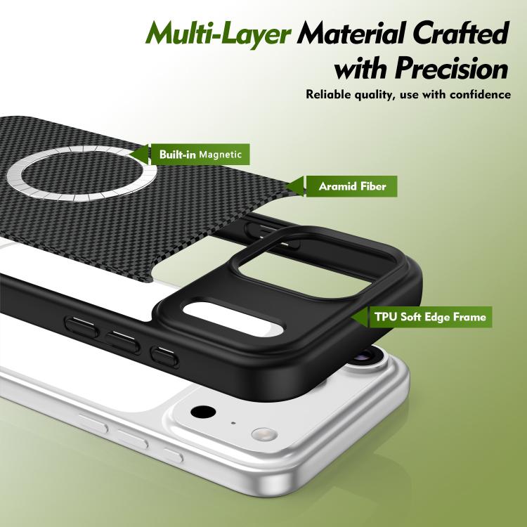 Custodia per telefono magnetica antiurto in TPU con texture effetto fibra di carbonio e bordi morbidi in TPU., For iPhone 17 Pro Max, For iPhone 17 Pro, For iPhone 17, For iPhone 16 Pro Max