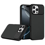 Custodia per telefono magnetica antiurto in TPU con texture effetto fibra di carbonio e bordi morbidi in TPU., For iPhone 17 Pro Max, For iPhone 17 Pro, For iPhone 17, For iPhone 16 Pro Max