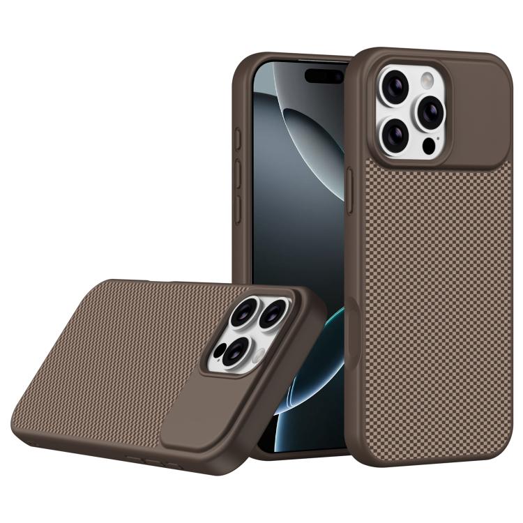 Custodia per telefono magnetica antiurto in TPU con texture effetto fibra di carbonio e bordi morbidi in TPU., For iPhone 16 Pro, For iPhone 16