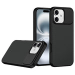 Custodia per telefono magnetica antiurto in TPU con texture effetto fibra di carbonio e bordi morbidi in TPU., For iPhone 16 Pro, For iPhone 16