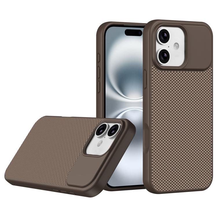Custodia per telefono magnetica antiurto in TPU con texture effetto fibra di carbonio e bordi morbidi in TPU., For iPhone 16 Pro, For iPhone 16