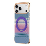 Custodia magnetica per telefono senza cornice in Kevlar galvanizzato con rotazione a 360 gradi., For iPhone 17 Pro Max, For iPhone 17 Pro, For iPhone 17, For iPhone 16 Pro Max