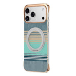 Custodia magnetica per telefono senza cornice in Kevlar galvanizzato con rotazione a 360 gradi., For iPhone 17 Pro Max, For iPhone 17 Pro, For iPhone 17, For iPhone 16 Pro Max