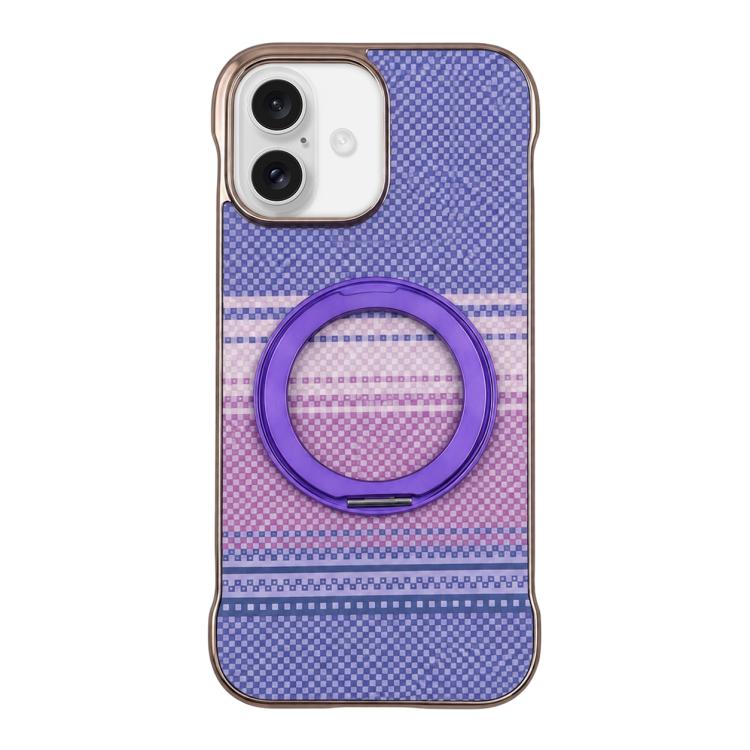 Custodia magnetica per telefono senza cornice in Kevlar galvanizzato con rotazione a 360 gradi., For iPhone 17 Pro Max, For iPhone 17 Pro, For iPhone 17, For iPhone 16 Pro Max