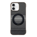 Custodia magnetica per telefono senza cornice in Kevlar galvanizzato con rotazione a 360 gradi., For iPhone 16 Pro, For iPhone 16, For iPhone 15 Pro Max, For iPhone 15 Pro