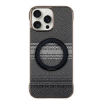 Custodia magnetica per telefono senza cornice in Kevlar galvanizzato con rotazione a 360 gradi., For iPhone 16 Pro, For iPhone 16, For iPhone 15 Pro Max, For iPhone 15 Pro