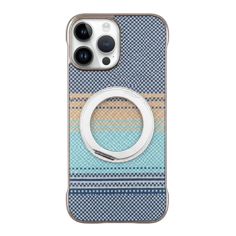 Custodia magnetica per telefono senza cornice in Kevlar galvanizzato con rotazione a 360 gradi., For iPhone 13 Pro Max, For iPhone 13 Pro, For iPhone 13