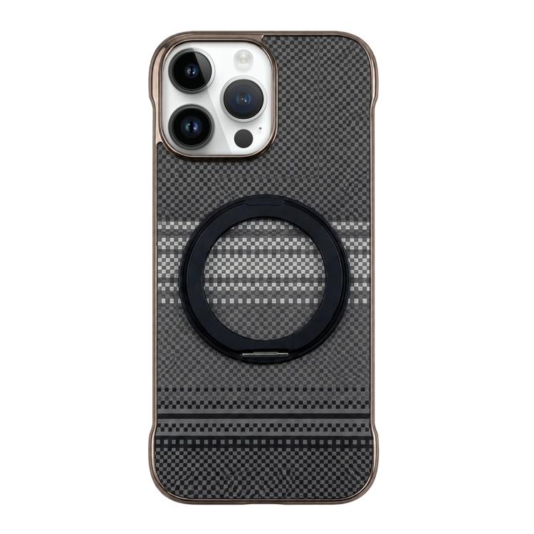 Custodia magnetica per telefono senza cornice in Kevlar galvanizzato con rotazione a 360 gradi., For iPhone 13 Pro Max, For iPhone 13 Pro, For iPhone 13