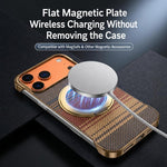 Custodia magnetica per telefono senza cornice in Kevlar galvanizzato con rotazione a 360 gradi., For iPhone 17 Pro Max, For iPhone 17 Pro, For iPhone 17, For iPhone 16 Pro Max