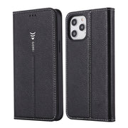 GEBEI PU+TPU Custodia protettiva a ribaltamento orizzontale con supporto e slot per schede, For iPhone 12 / 12 Pro, For iPhone 12 Pro Max