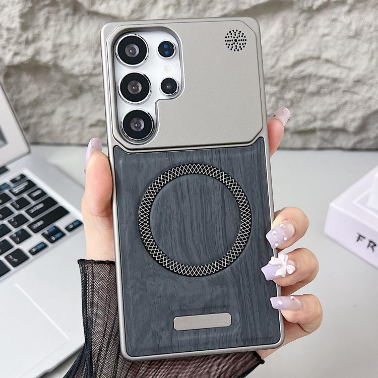 Custodia magnetica antiurto per telefono in PC con effetto legno., For Galaxy S24+ 5G /  S25+ 5G, For Galaxy S25 Ultra 5G, For Galaxy S24 FE 5G, For Galaxy S24 Ultra 5G