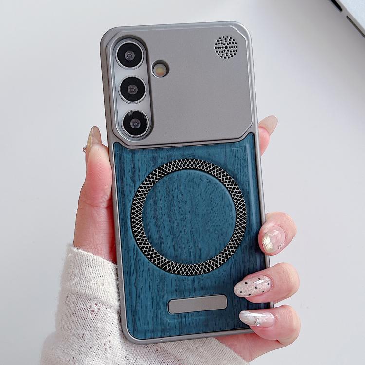 Custodia magnetica antiurto per telefono in PC con effetto legno., For Galaxy S26+ 5G, For Galaxy S26 Ultra 5G, For Galaxy S26 5G, For Galaxy S24 5G / S25 5G