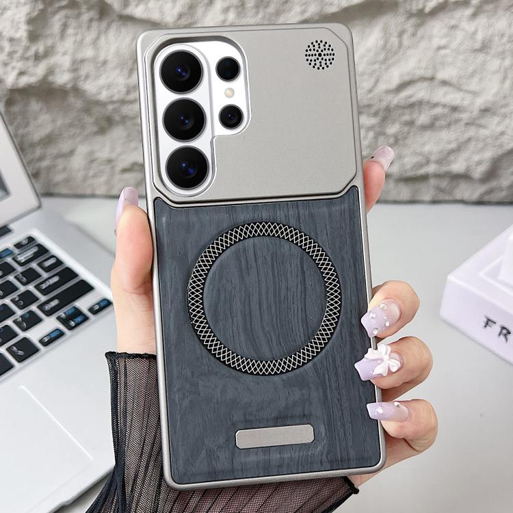 Custodia magnetica antiurto per telefono in PC con effetto legno., For Galaxy S26+ 5G, For Galaxy S26 Ultra 5G, For Galaxy S26 5G, For Galaxy S24 5G / S25 5G