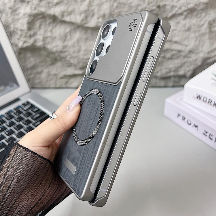 Custodia magnetica antiurto per telefono in PC con effetto legno., For Galaxy S26+ 5G, For Galaxy S26 Ultra 5G, For Galaxy S26 5G, For Galaxy S24 5G / S25 5G