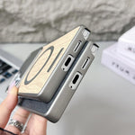 Custodia magnetica antiurto per telefono in PC con effetto legno., For Galaxy S26+ 5G, For Galaxy S26 Ultra 5G, For Galaxy S26 5G, For Galaxy S24 5G / S25 5G