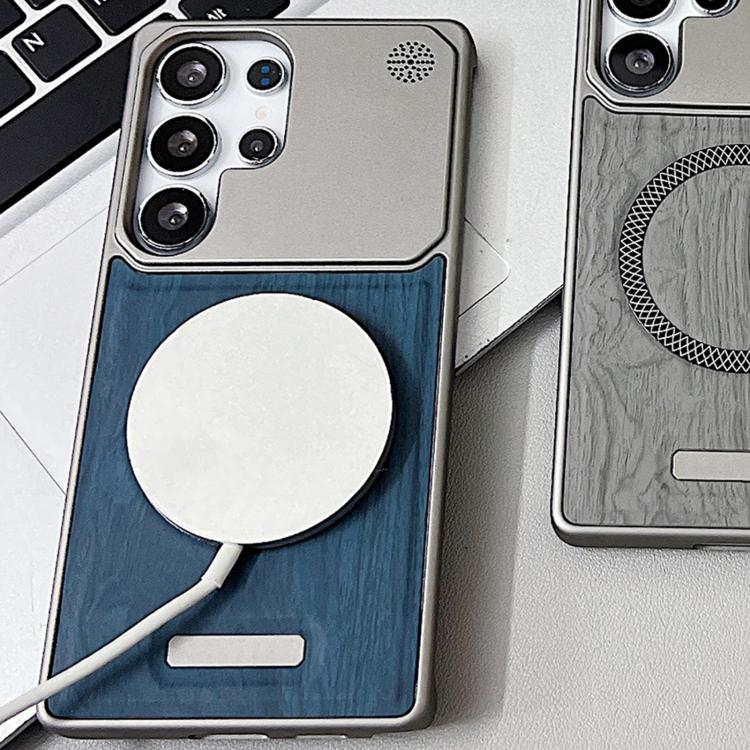 Custodia magnetica antiurto per telefono in PC con effetto legno., For Galaxy S26+ 5G, For Galaxy S26 Ultra 5G, For Galaxy S26 5G, For Galaxy S24 5G / S25 5G