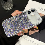 Custodia per telefono in PC con paillettes a forma di diamante e stelle., For iPhone 16 Pro, For iPhone 16 Plus, For iPhone 16, For iPhone 15 Pro Max