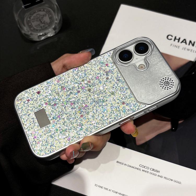 Custodia per telefono in PC con paillettes a forma di diamante e stelle., For iPhone 16 Pro, For iPhone 16 Plus, For iPhone 16, For iPhone 15 Pro Max