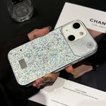 Custodia per telefono in PC con paillettes a forma di diamante e stelle., For iPhone 15 Pro, For iPhone 15 Plus / 14 Plus, For iPhone 15, For iPhone 14 / 13