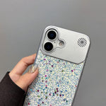 Custodia per telefono in PC con paillettes a forma di diamante e stelle., For iPhone 15 Pro, For iPhone 15 Plus / 14 Plus, For iPhone 15, For iPhone 14 / 13