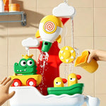 Set di giocattoli interattivi a forma di paperella per il bagnetto del bambino, ideale per giocare con l'acqua e fare la doccia., Battery, Rechargeable, Manual Version without Sprinkler