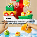 Set di giocattoli interattivi a forma di paperella per il bagnetto del bambino, ideale per giocare con l'acqua e fare la doccia., Battery, Rechargeable, Manual Version without Sprinkler