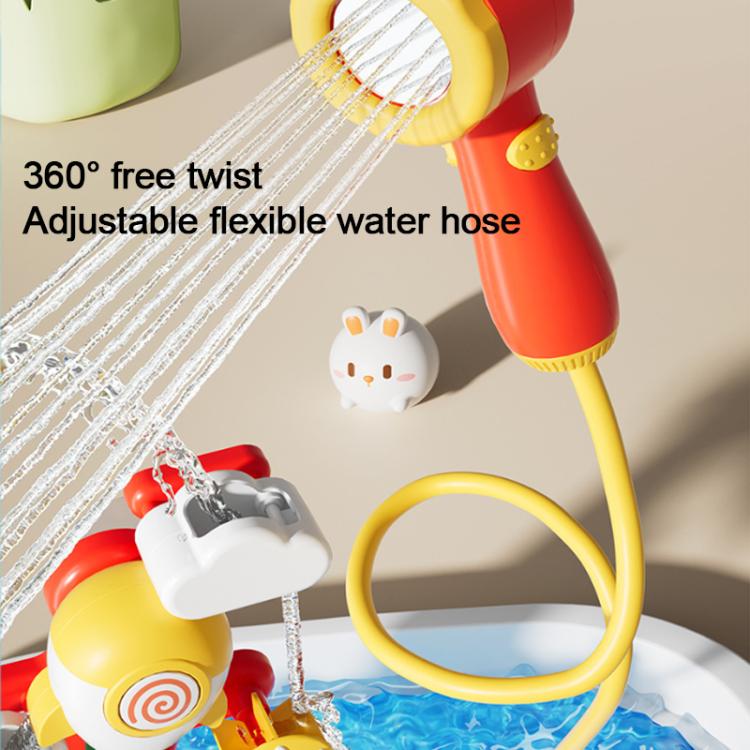 Set di giocattoli interattivi a forma di paperella per il bagnetto del bambino, ideale per giocare con l'acqua e fare la doccia., Battery, Rechargeable, Manual Version without Sprinkler