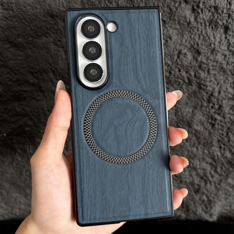 Custodia magnetica antiurto per telefono in PC con effetto legno., For Galaxy Z Fold7 5G, For Galaxy Z Fold6, For Galaxy Z Fold5, For Galaxy Z Fold4