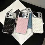 Custodia per telefono in ecopelle con texture a griglia PC galvanizzata, For iPhone 17 Pro Max, For iPhone 17 Pro, For iPhone 17, For iPhone 16 Pro Max, For iPhone 16 Pro, For iPhone 16 Plus