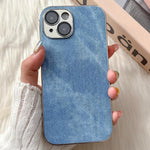 Custodia per telefono antiurto in TPU con motivo denim., For iPhone 14 Plus, For iPhone 13 / 14, For iPhone 14 Pro, For iPhone 14 Pro Max