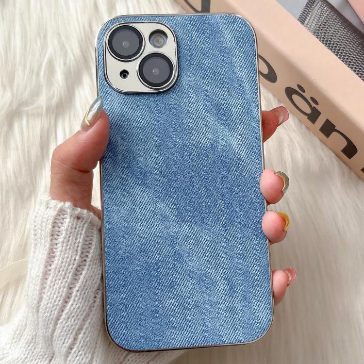 Custodia per telefono antiurto in TPU con motivo denim., For iPhone 16 Plus, For iPhone 16, For iPhone 15 Pro Max, For iPhone 15 Pro, For iPhone 15 Plus, For iPhone 15