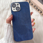 Custodia per telefono antiurto in TPU con motivo denim., For iPhone 16 Plus, For iPhone 16, For iPhone 15 Pro Max, For iPhone 15 Pro, For iPhone 15 Plus, For iPhone 15
