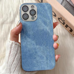 Custodia per telefono antiurto in TPU con motivo denim., For iPhone 16 Plus, For iPhone 16, For iPhone 15 Pro Max, For iPhone 15 Pro, For iPhone 15 Plus, For iPhone 15