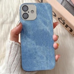 Custodia per telefono antiurto in TPU con motivo denim., For iPhone 16 Plus, For iPhone 16, For iPhone 15 Pro Max, For iPhone 15 Pro, For iPhone 15 Plus, For iPhone 15