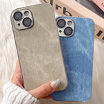 Custodia per telefono antiurto in TPU con motivo denim., For iPhone 16 Plus, For iPhone 16, For iPhone 15 Pro Max, For iPhone 15 Pro, For iPhone 15 Plus, For iPhone 15