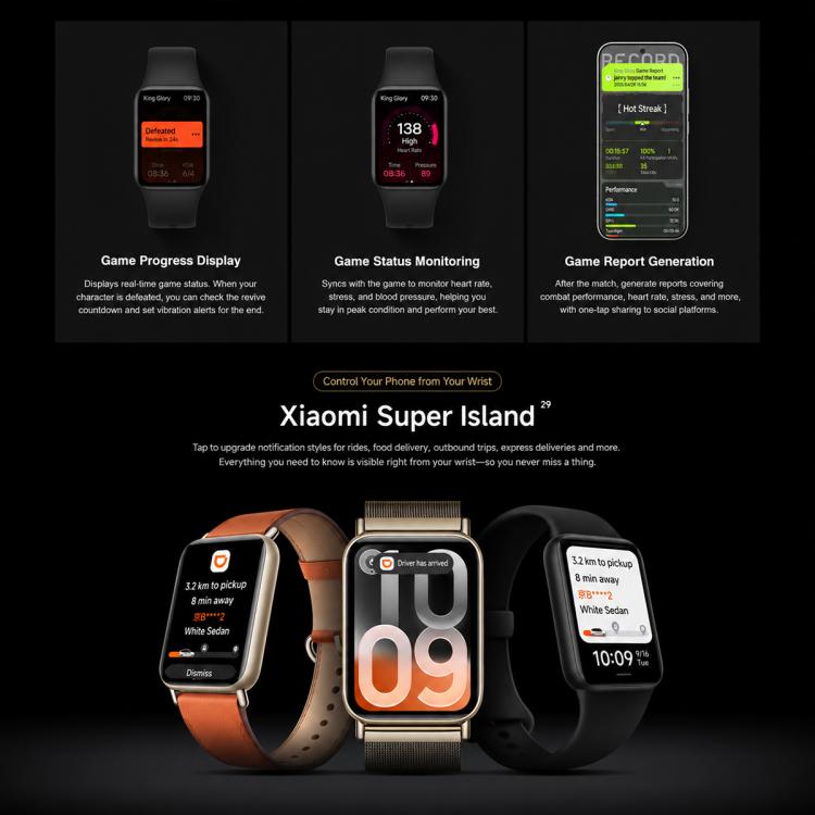 Smart Band 10 Pro originale Xiaomi, schermo AMOLED da 1,74 pollici, impermeabile fino a 5 ATM, supporta il monitoraggio dell'ossigeno nel sangue e della frequenza cardiaca., Smart Band 10 Pro Black, Smart Band 10 Pro Silver, Smart Band 10 Pro Pink