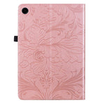 Custodia per tablet in ecopelle con motivo floreale in rilievo, For Galaxy Tab A9+, For Galaxy Tab A9, For Galaxy Tab A7 Lite 8.4 inch, For Galaxy Tab A 10.1 2019