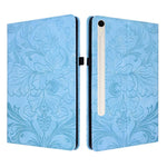 Custodia per tablet in ecopelle con motivo floreale in rilievo, For Galaxy Tab S10 Lite, For Galaxy Tab S10 / S9 FE, For Galaxy Tab S10 FE+, For Galaxy Tab S9 FE+/S10+/S9+
