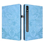 Custodia per tablet in ecopelle con motivo floreale in rilievo, For Galaxy Tab S10 Lite, For Galaxy Tab S10 / S9 FE, For Galaxy Tab S10 FE+, For Galaxy Tab S9 FE+/S10+/S9+